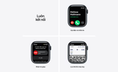 Apple Watch Series 7 45mm (GPS) Viền nhôm - Dây cao su | Chính Hãng VN/A
