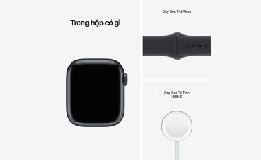 Apple Watch Series 7 45mm (GPS) Viền nhôm - Dây cao su | Chính Hãng VN/A
