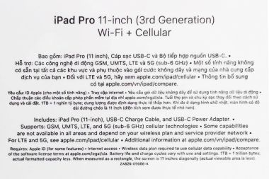 iPad Pro 11inch Cellular 128GB (2020) Cũ Đẹp 99%